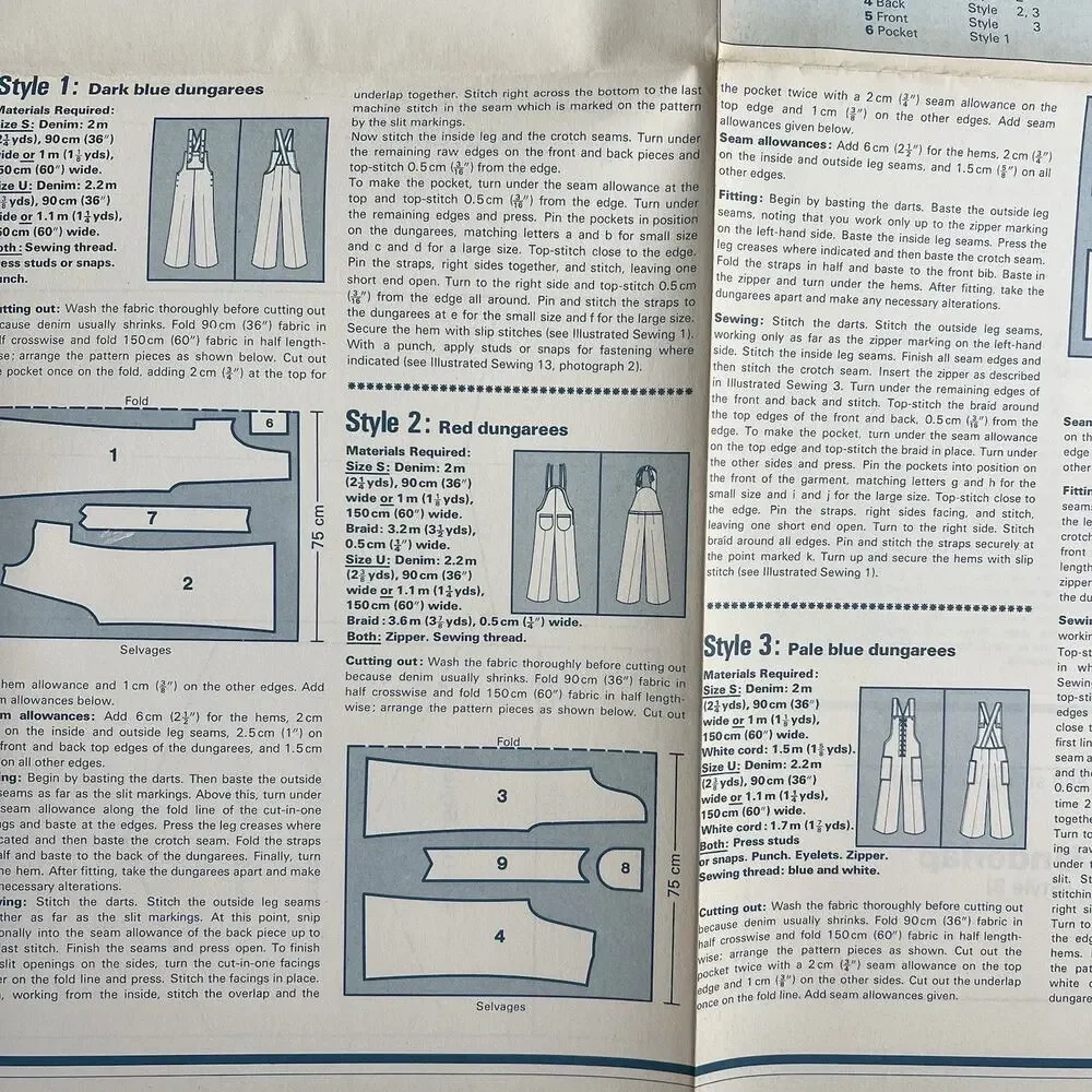 Vintage Designer Sewing Patterns Uncut Lot Of 4 Jeans Dresses Jackets Dungarees